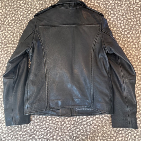 Bonpoint Like New Black Leather Jacket 12A - Picture 3 of 4